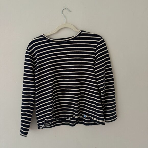 Minnow Tops - Minnow Navy and White Striped Women's Top